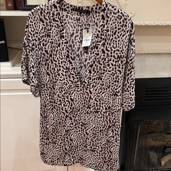 Vix Paula Hermanny Other - NWT ViX Paula Hermanny Deva Cloe Caftan Cover Up Medium Leopard Animal Print